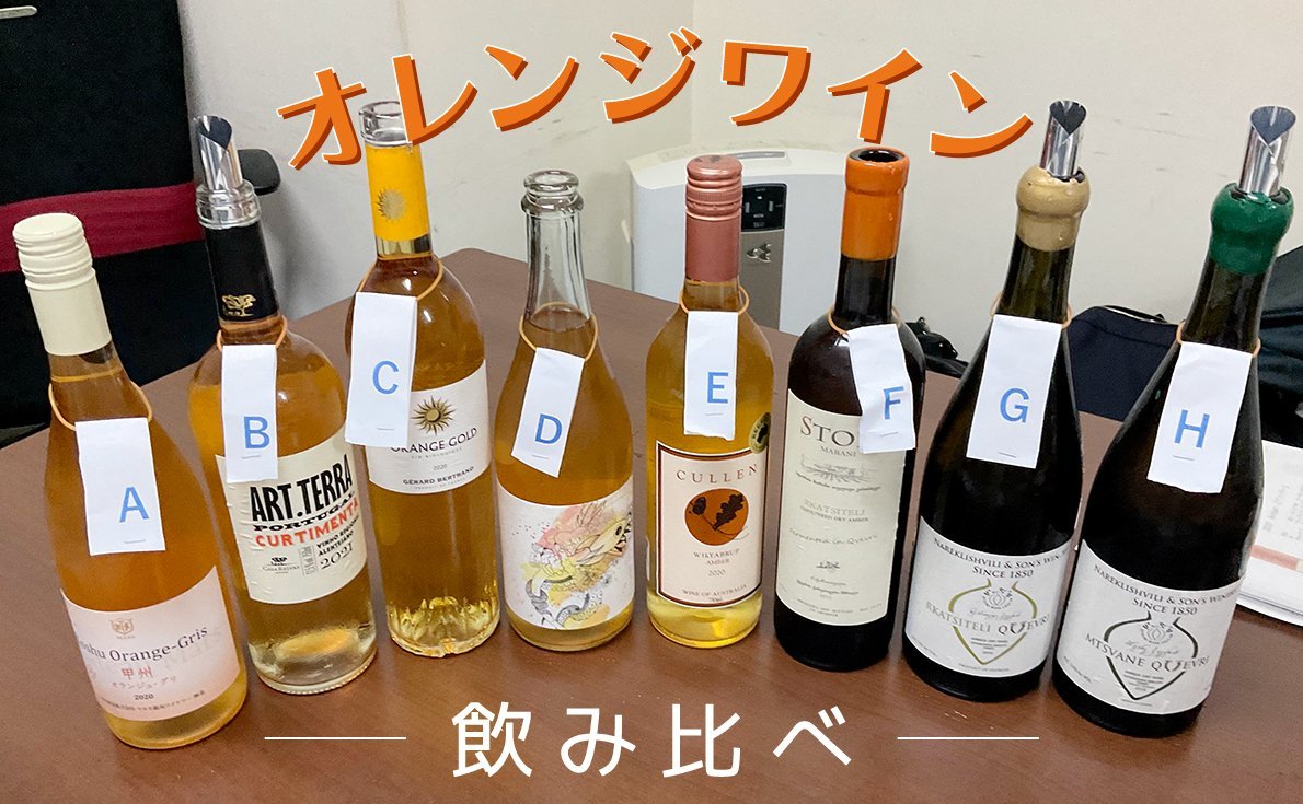 8種類のオレンジワインを飲み比べ!飲んだ感想やそれぞれの特徴をご紹介