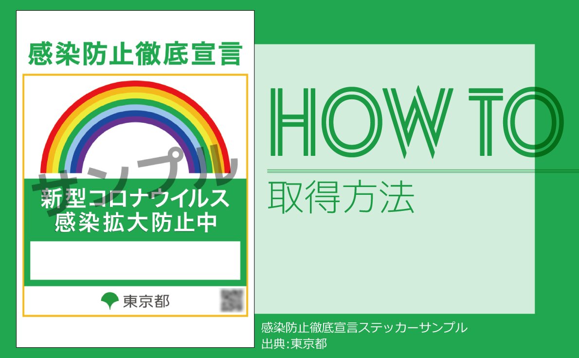 東京都感染防止徹底宣言 ステッカーの 取得方法 虹のマーク、レインボーマークが目印！ | 特集 | 飲食店お役立ちナビ | なんでも酒やカクヤス